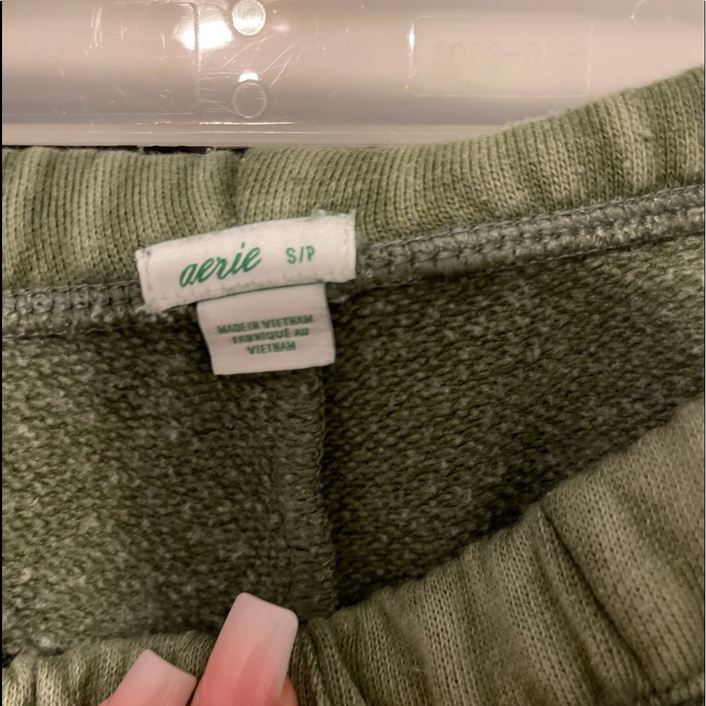 Green joggers from Aerie.